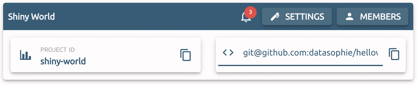 The project notifications hub
